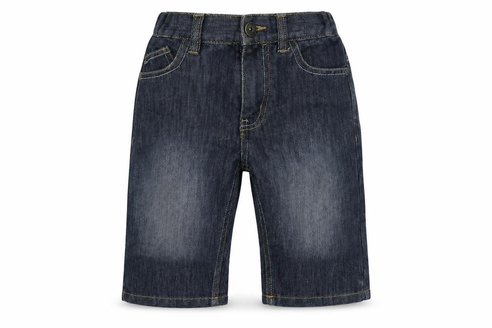 Front view of Urban Outlaws boys’ blue denim straight jeans, size 9, months