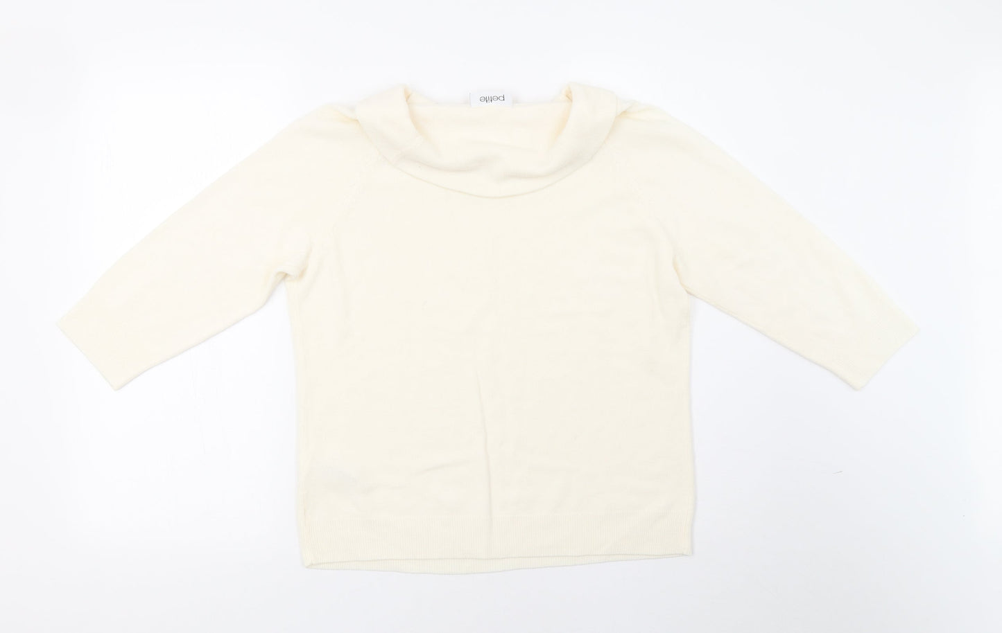 BHS Womens White  Knit Pullover Sweatshirt Size 14