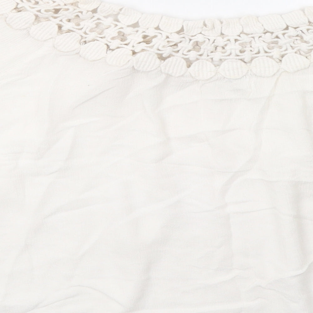 River Island Womens White   Basic T-Shirt Size 10