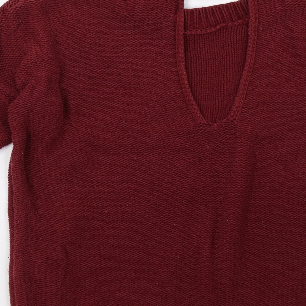 Bershka Womens Red   Pullover Sweatshirt Size S