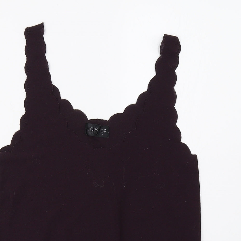 Topshop Womens Purple   Basic Tank Size 8