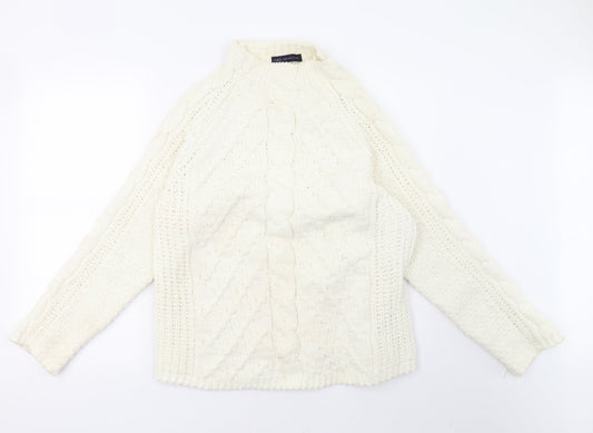 Marks and Spencer Womens White  Knit Pullover Sweatshirt Size L