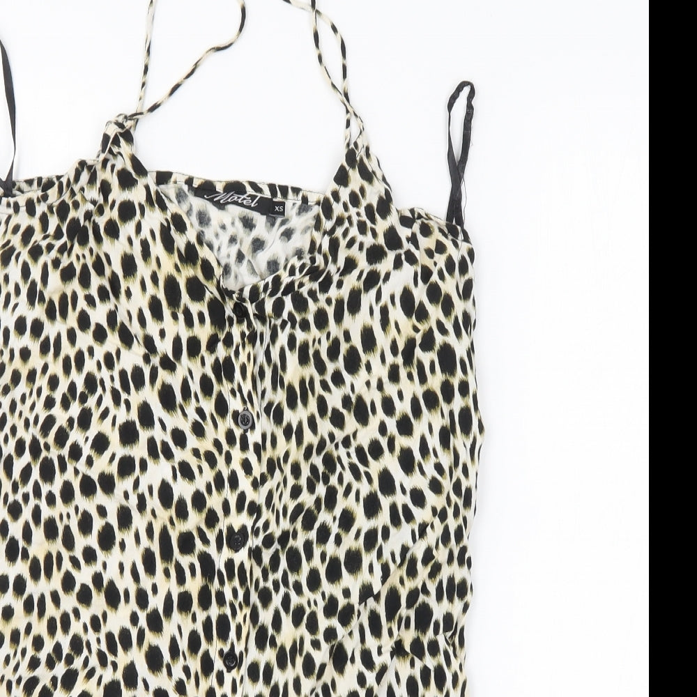 Motel Womens Multicoloured Animal Print  Basic Tank Size XS