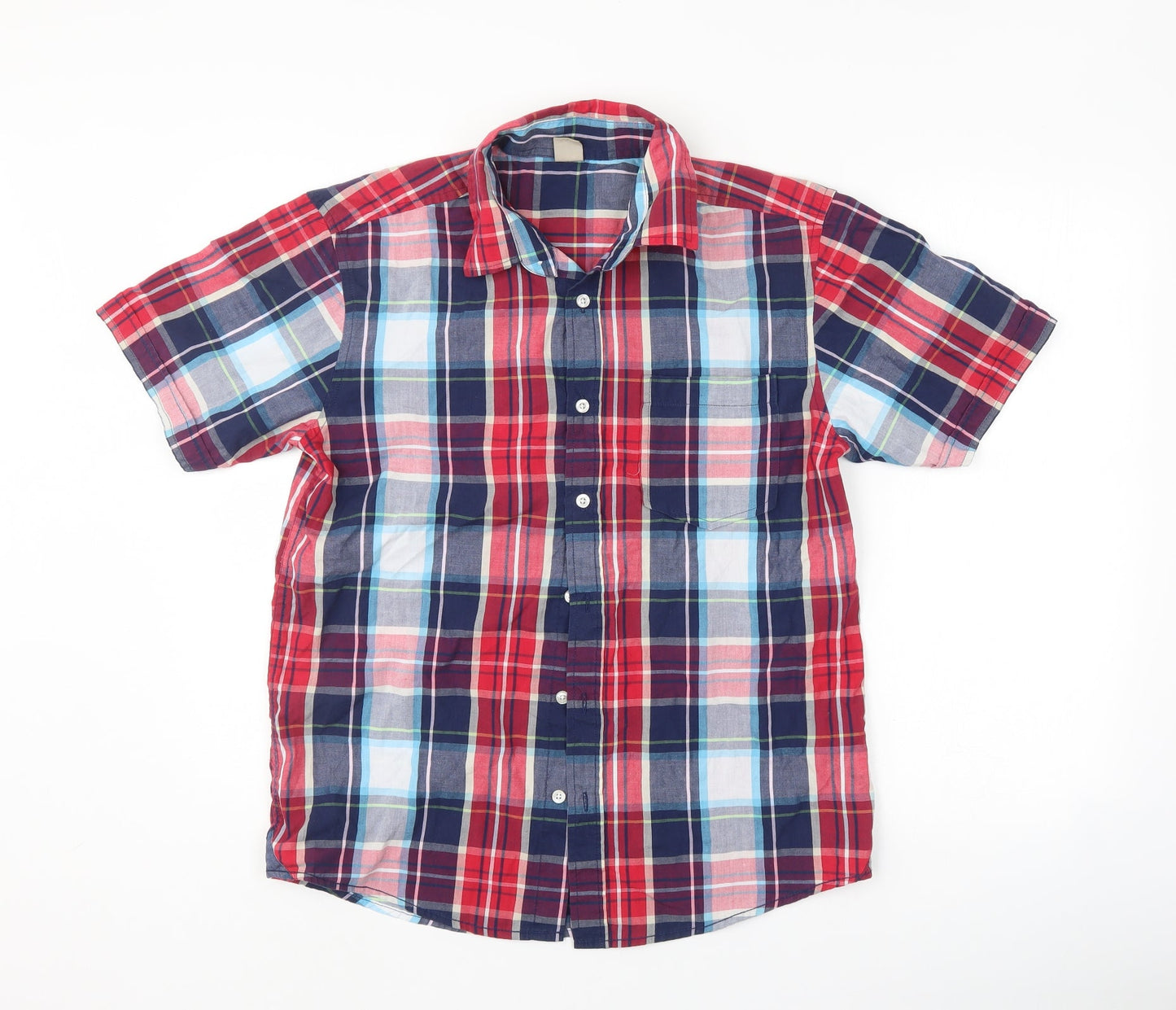 Oak Valley Mens Multicoloured Check   Button-Up Size S