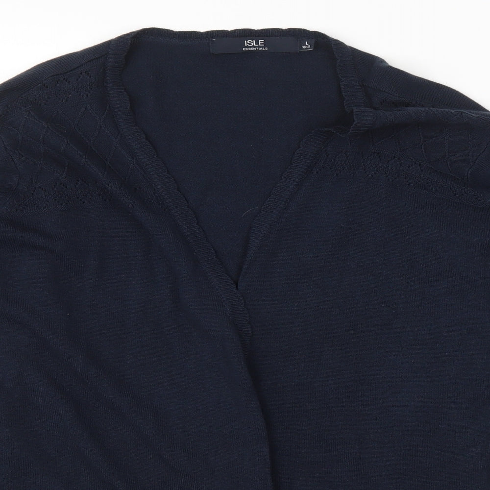 isle Womens Blue   Cardigan Jumper Size L