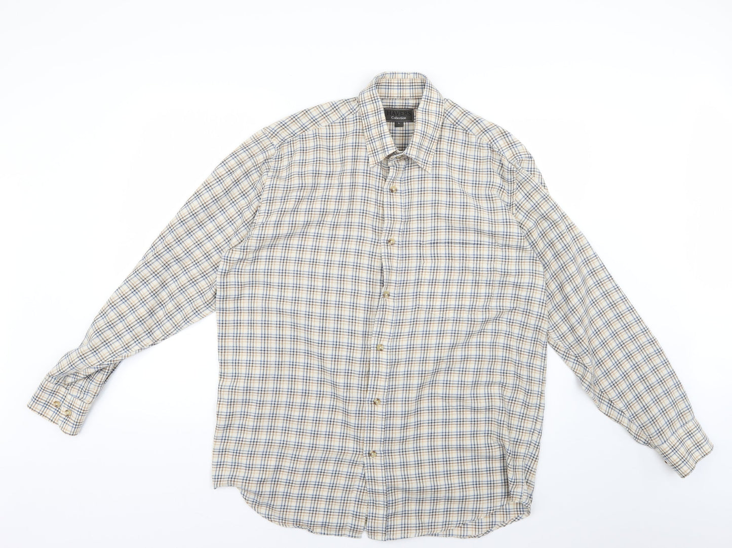 havers collection Mens Multicoloured Check   Button-Up Size L