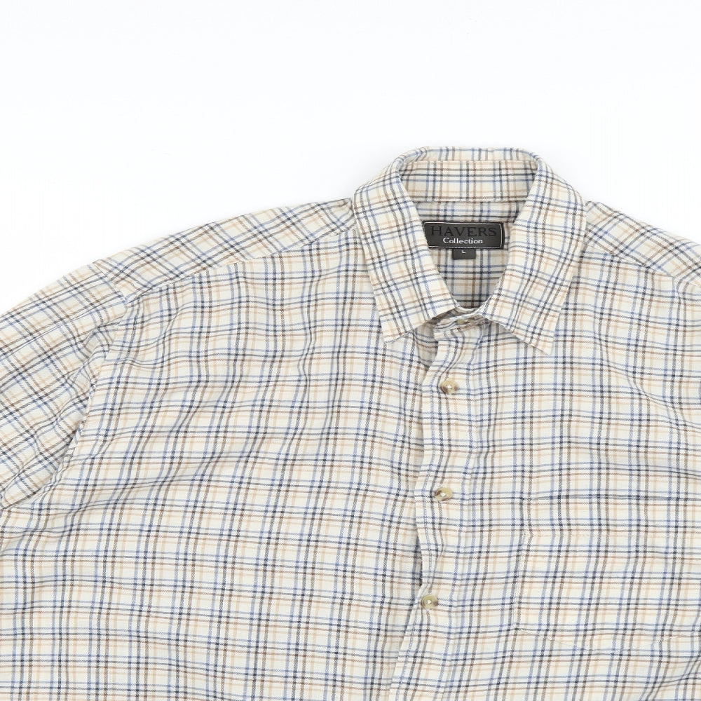 havers collection Mens Multicoloured Check   Button-Up Size L