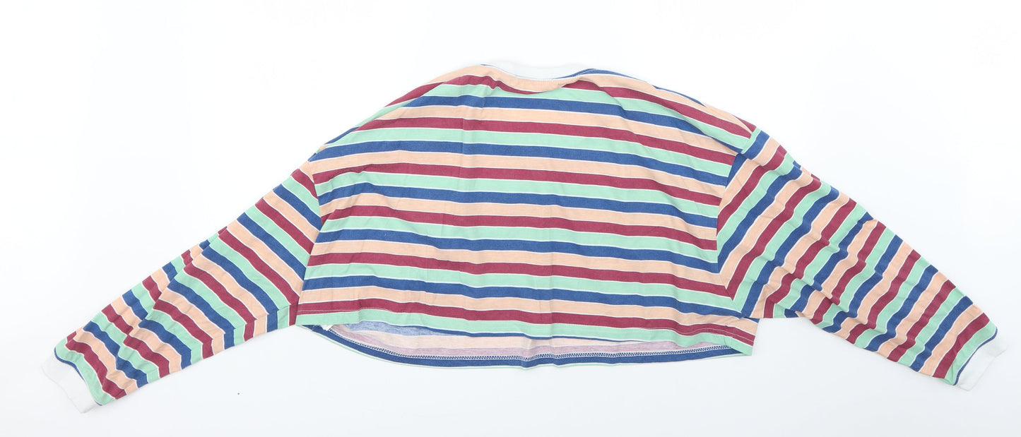 Missguided Womens Multicoloured Striped  Pullover Jumper Size 12