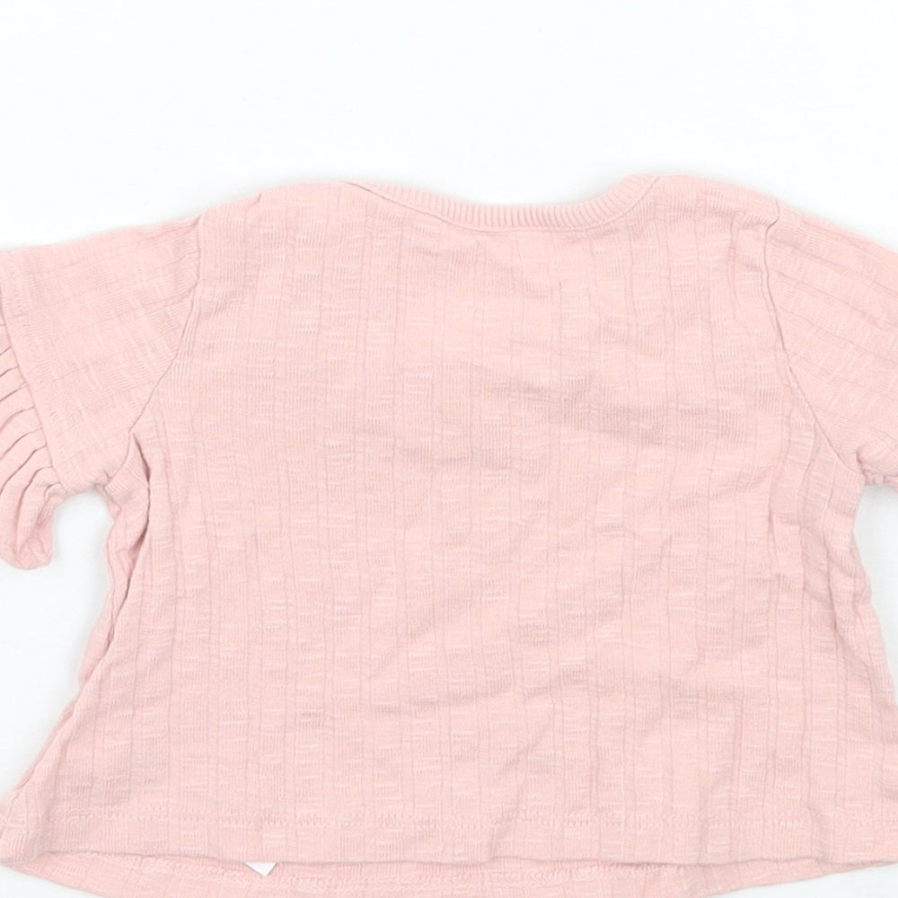 George Girls Pink   Basic T-Shirt Size 0-3 Months