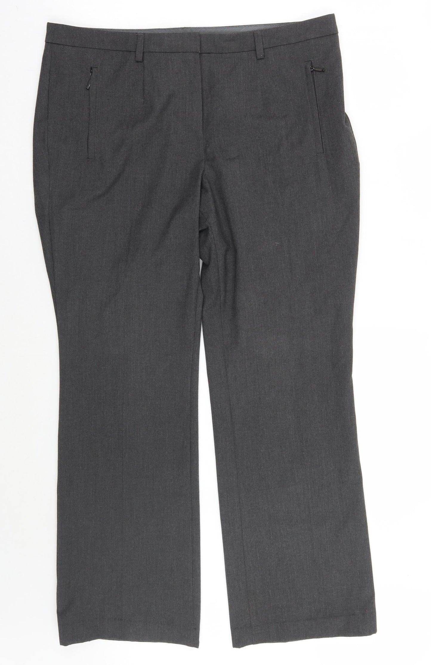 Marks and Spencer Womens Grey   Trousers  Size 14 L30 in