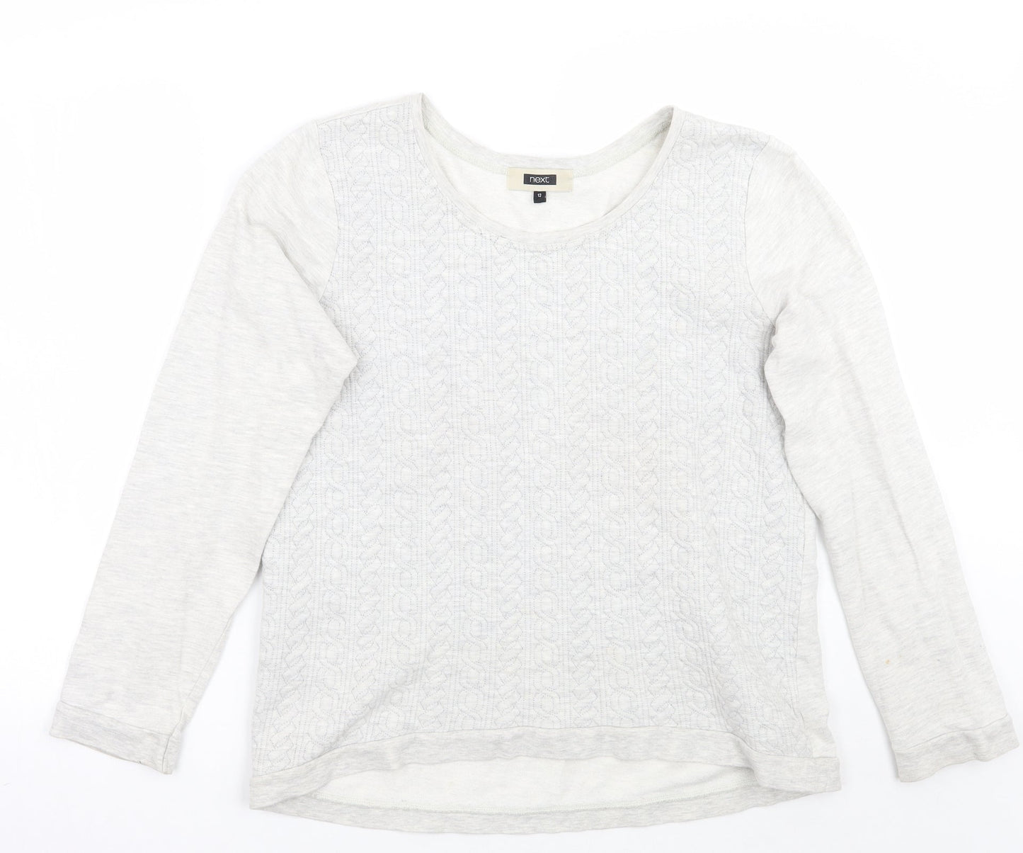 NEXT Womens Grey Geometric  Pullover Jumper Size 12
