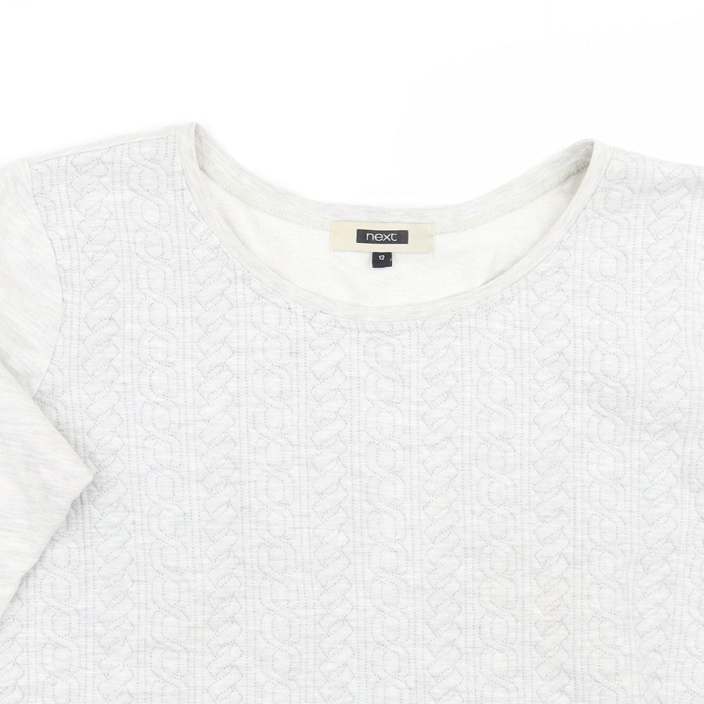 NEXT Womens Grey Geometric  Pullover Jumper Size 12