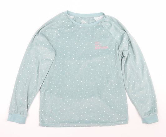 Love to lounge Womens Green Polka Dot  Top Pyjama Top Size 6  - Do not disturb