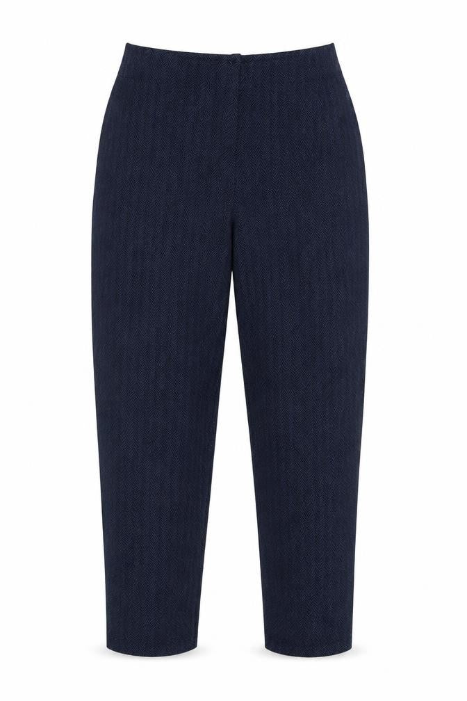 Marks and Spencer Womens Blue Geometric  Trousers  Size 12 L26 in