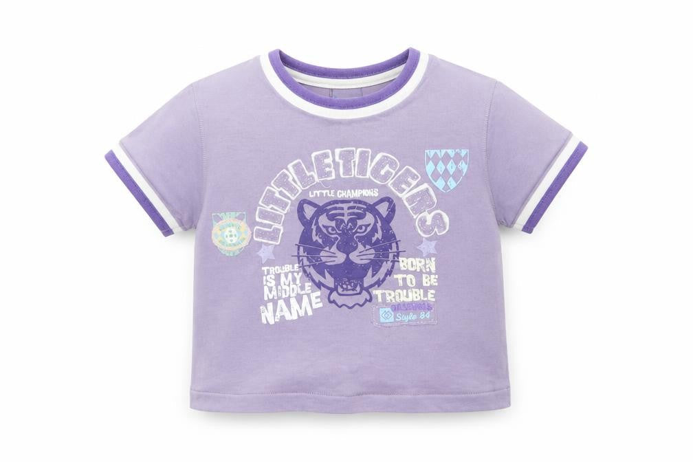 Front view of Cherokee Baby Purple Basic T-Shirt, size 6-9, Months