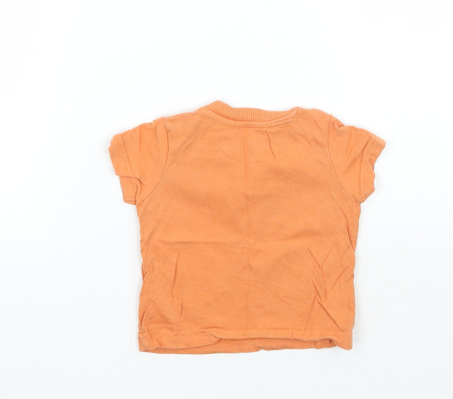 Nutmeg Baby Orange Animal Print  Basic T-Shirt Size 3-6 Months