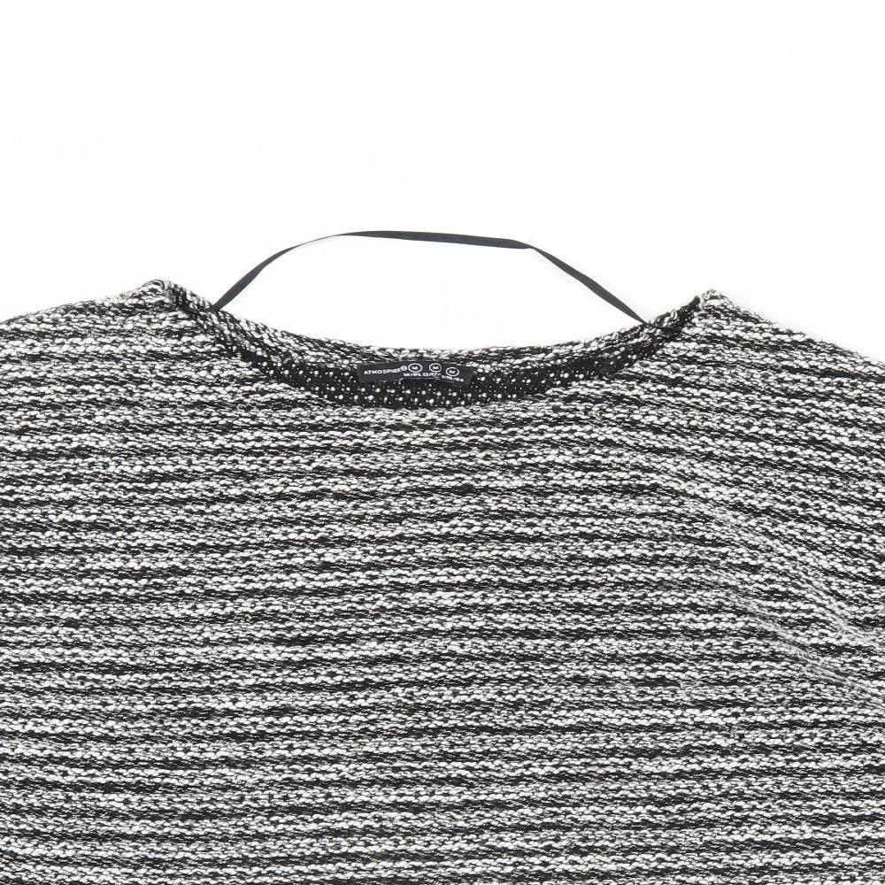 Atmosphere Womens Black Herringbone  Pullover Jumper Size M