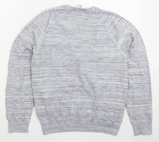 H&M Mens Blue  Knit Pullover Jumper Size M
