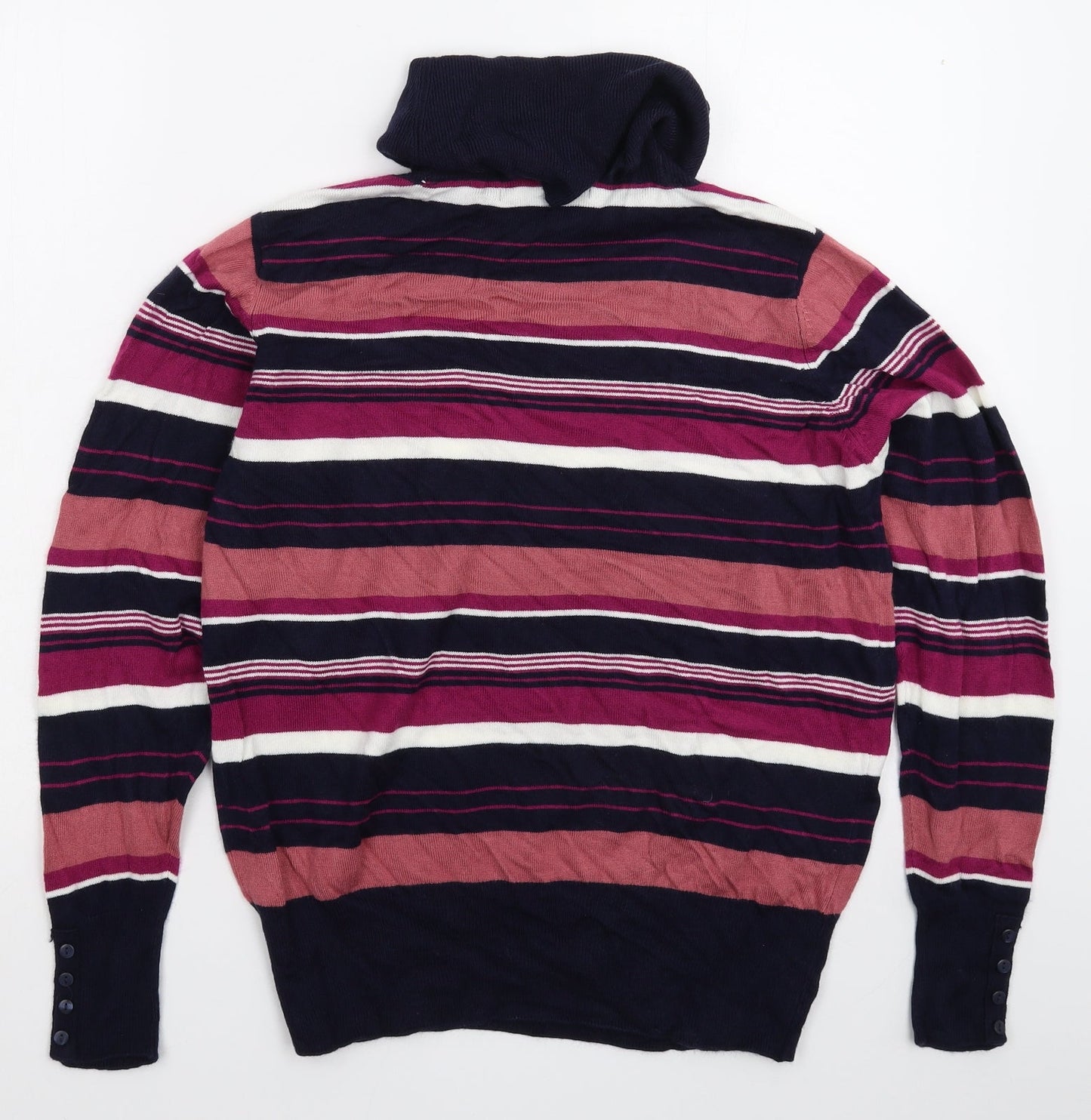 Isle Womens Multicoloured Striped Knit Pullover Jumper Size 16