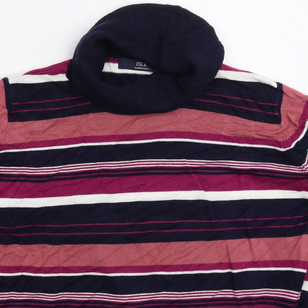 Isle Womens Multicoloured Striped Knit Pullover Jumper Size 16