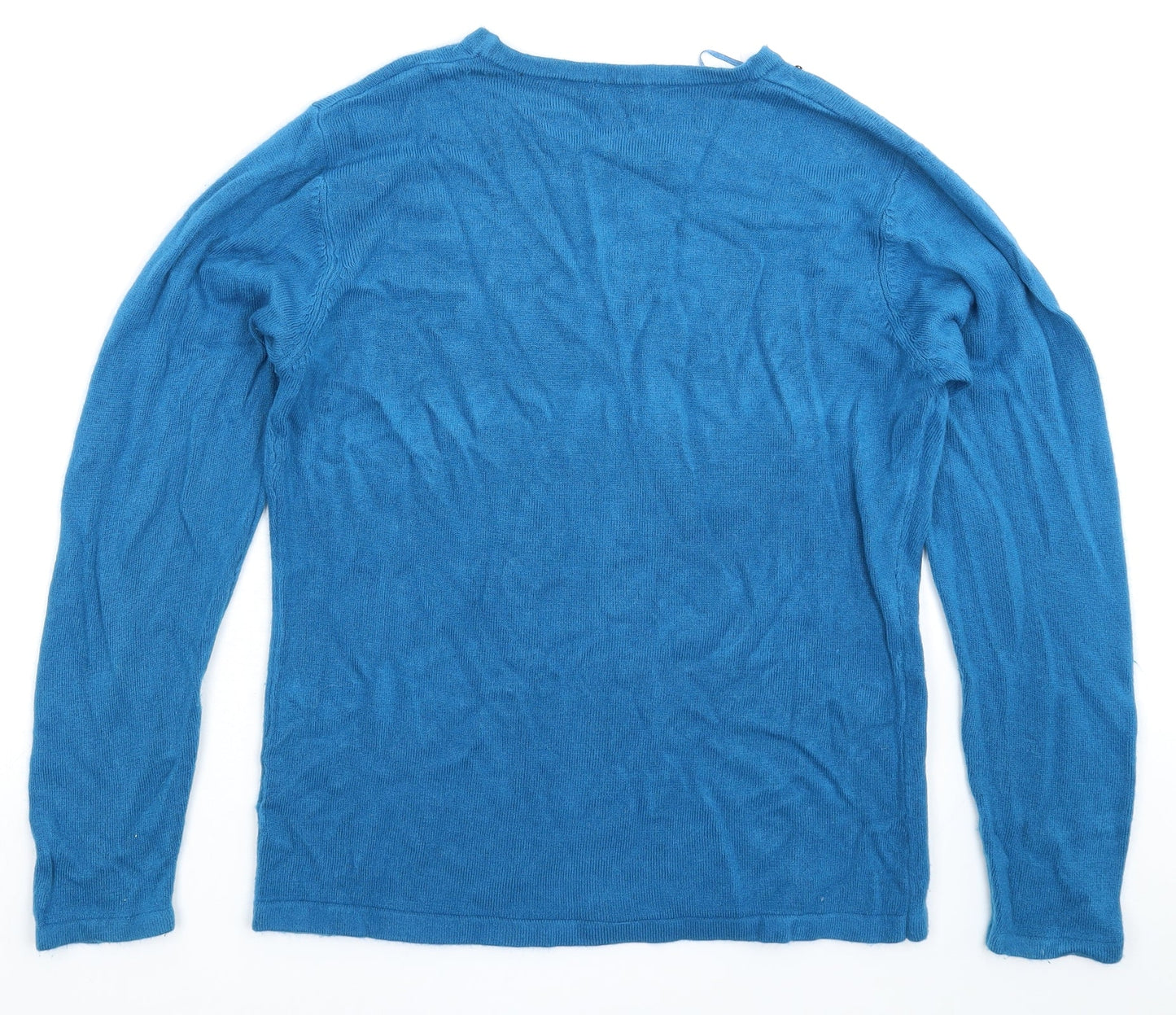 BM Womens Blue  Knit Pullover Jumper Size M