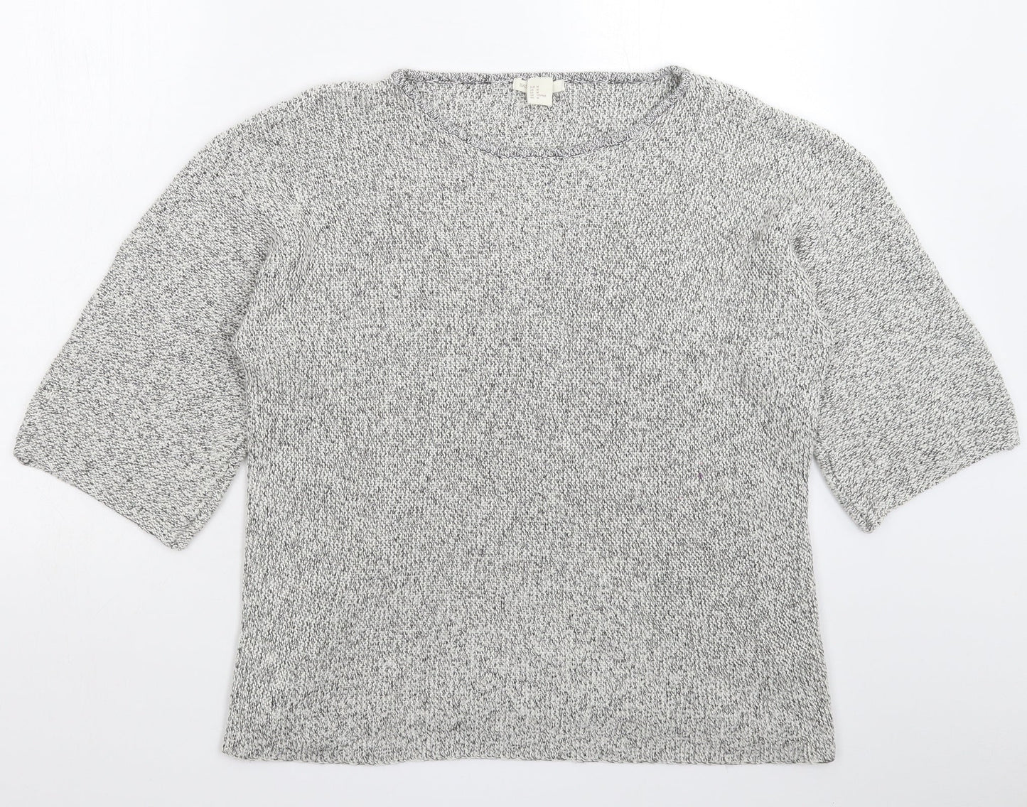 H&M Womens Grey  Knit Pullover Jumper Size M