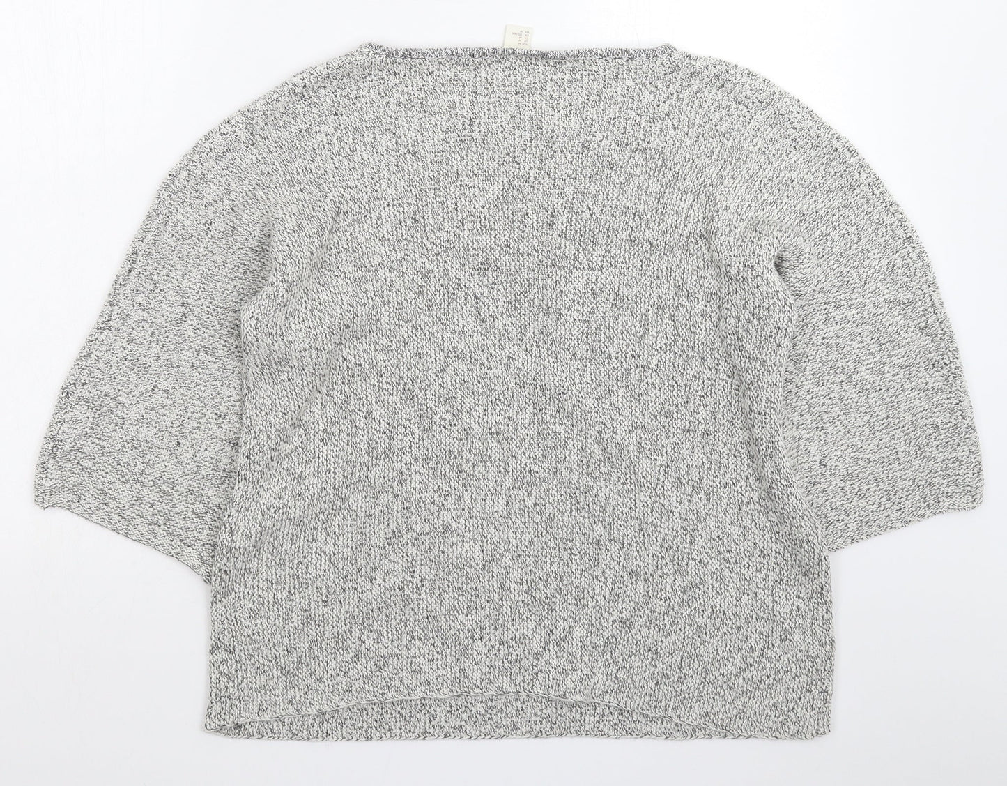 H&M Womens Grey  Knit Pullover Jumper Size M