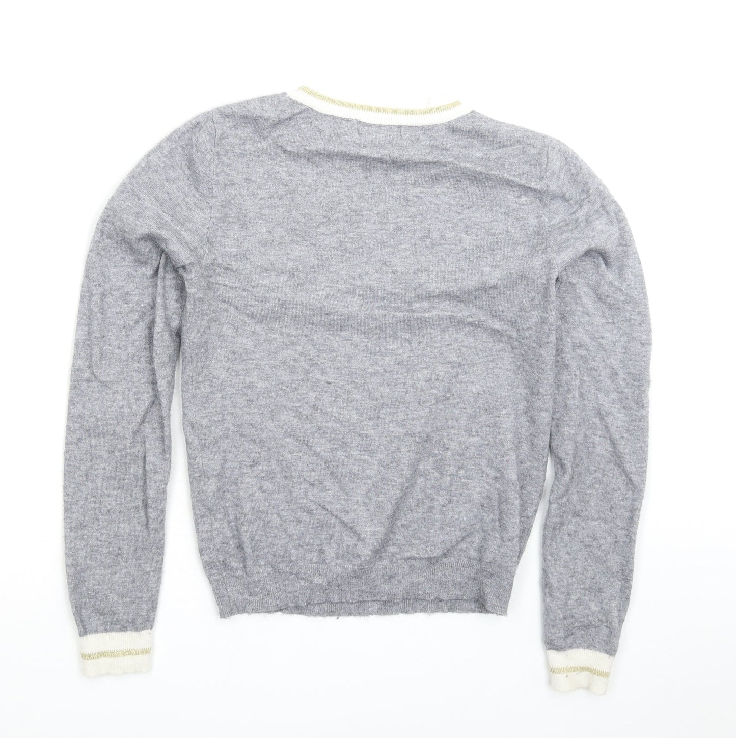 New Look Womens Grey  Knit Pullover Jumper Size 8