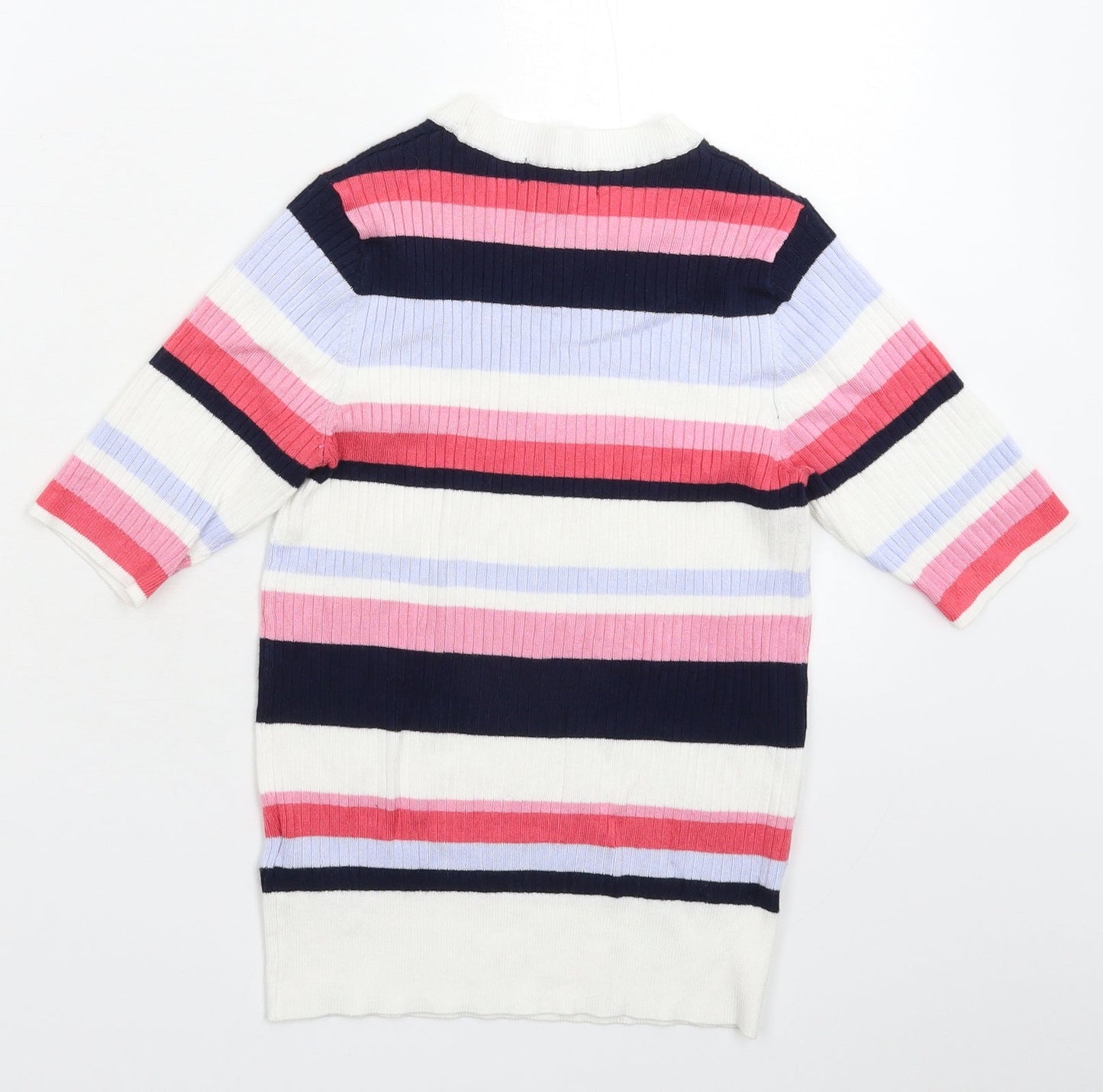 Marks and Spencer Womens Multicoloured Striped Knit Pullover Jumper Size 10