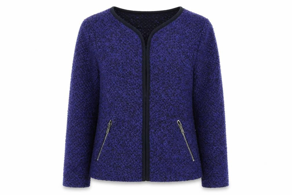 Front view of ASOS women’s blue jacket blazer, size UK 10