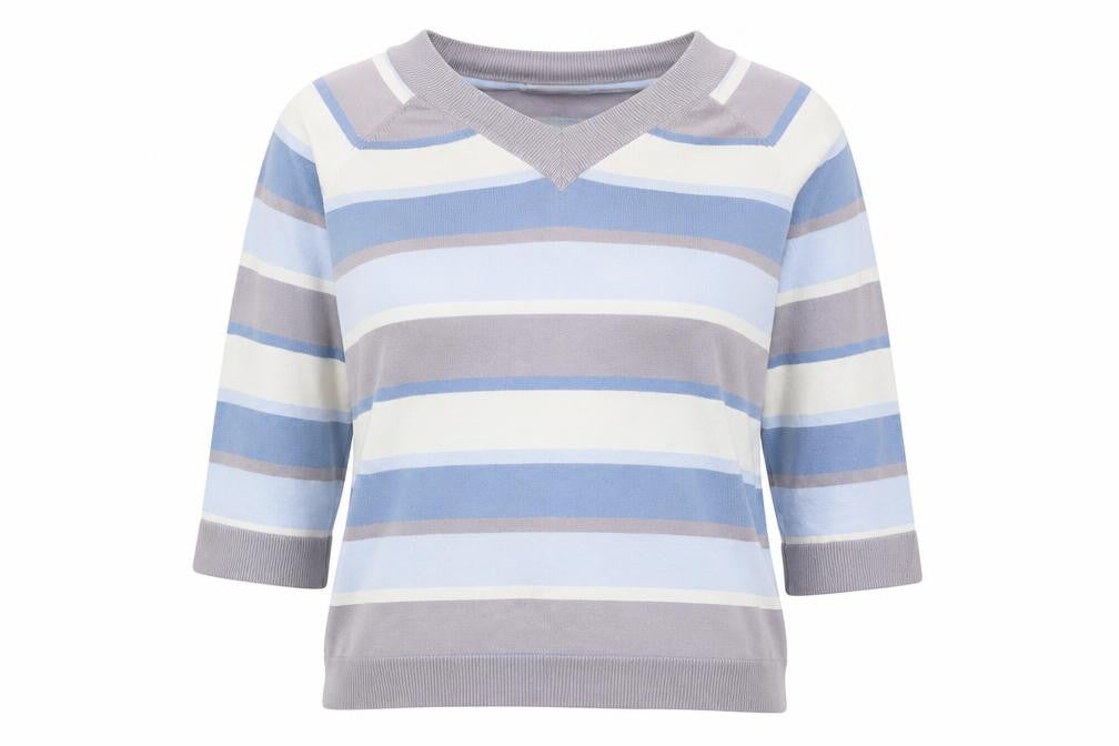 Bonmarché Womens Multicoloured Striped Knit Pullover Jumper Size L