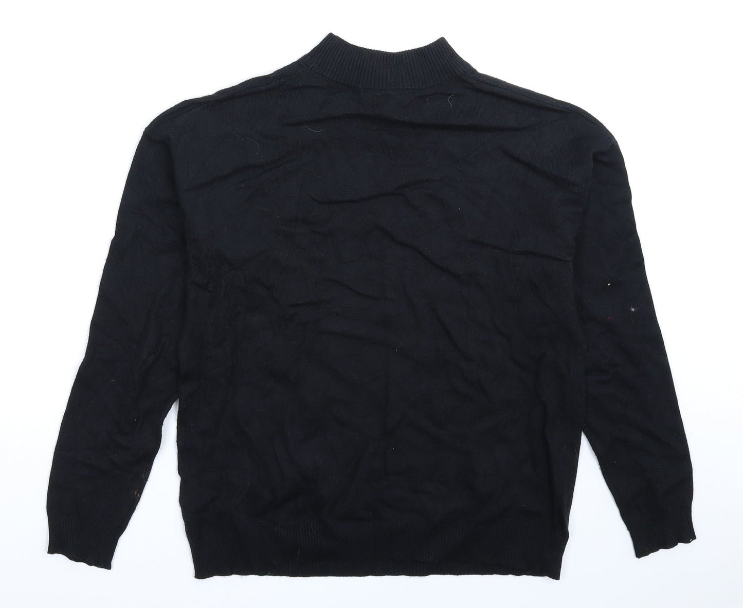 Peacocks Womens Black  Knit Pullover Jumper Size 10