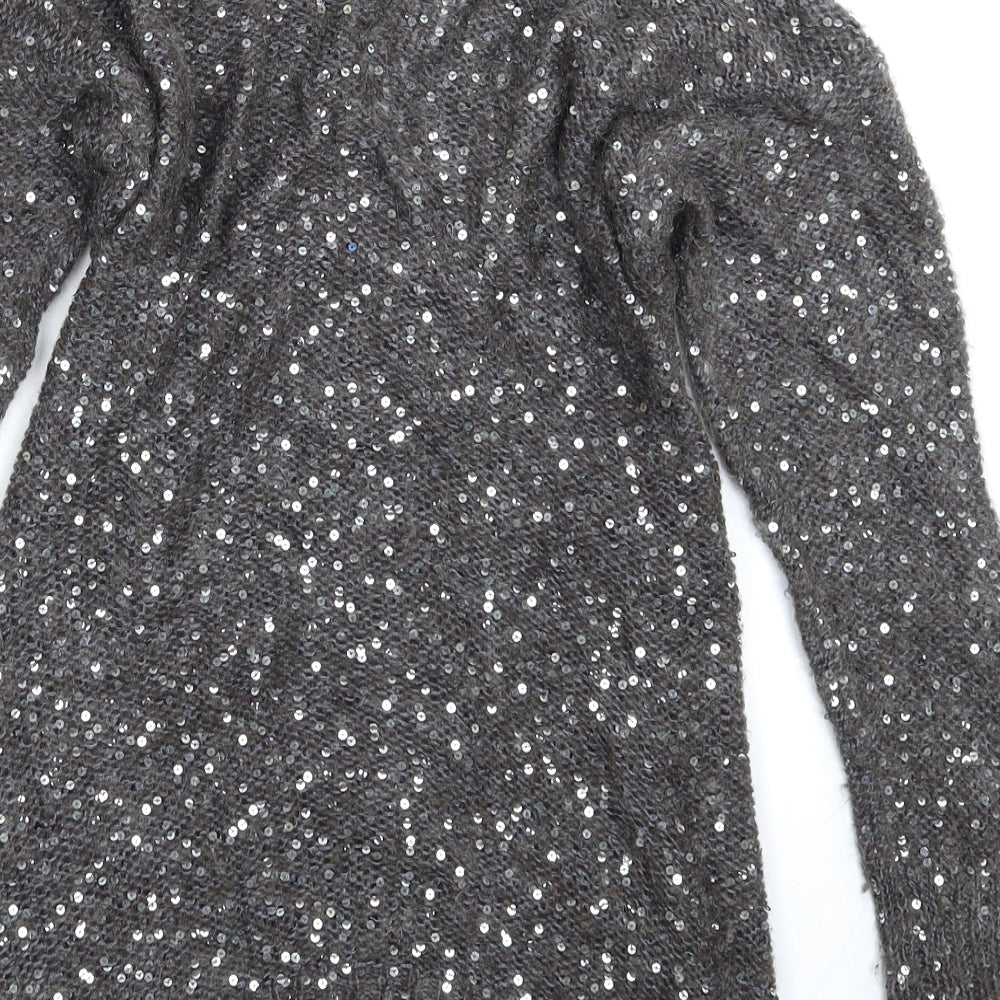Marks and Spencer Womens Grey  Knit Pullover Jumper Size 10