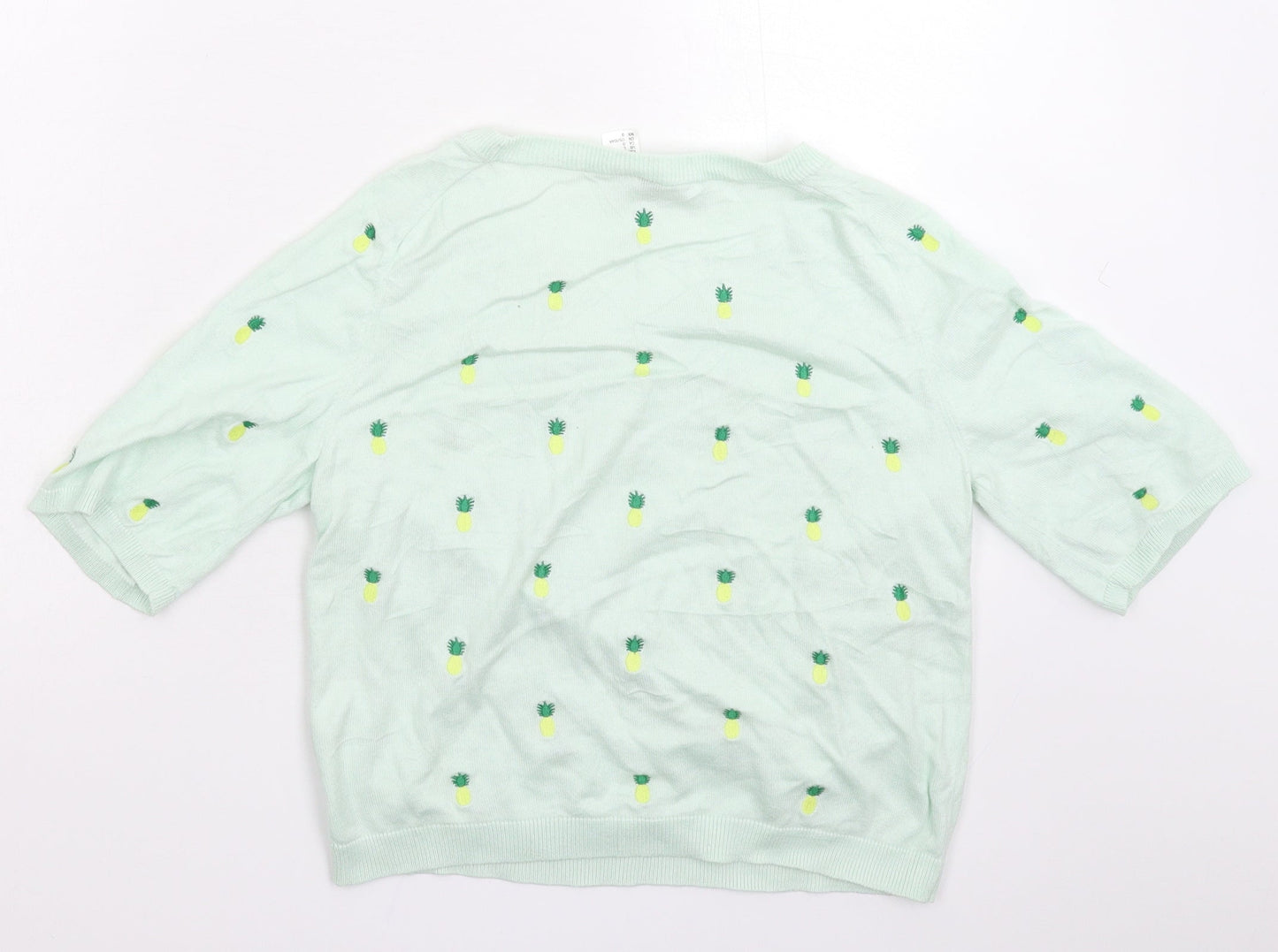 Divided Womens Green  Knit Pullover Jumper Size L