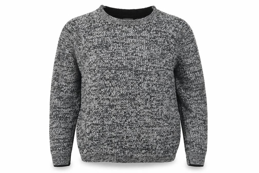 Kuegou Womens Grey  Knit Pullover Jumper Size L