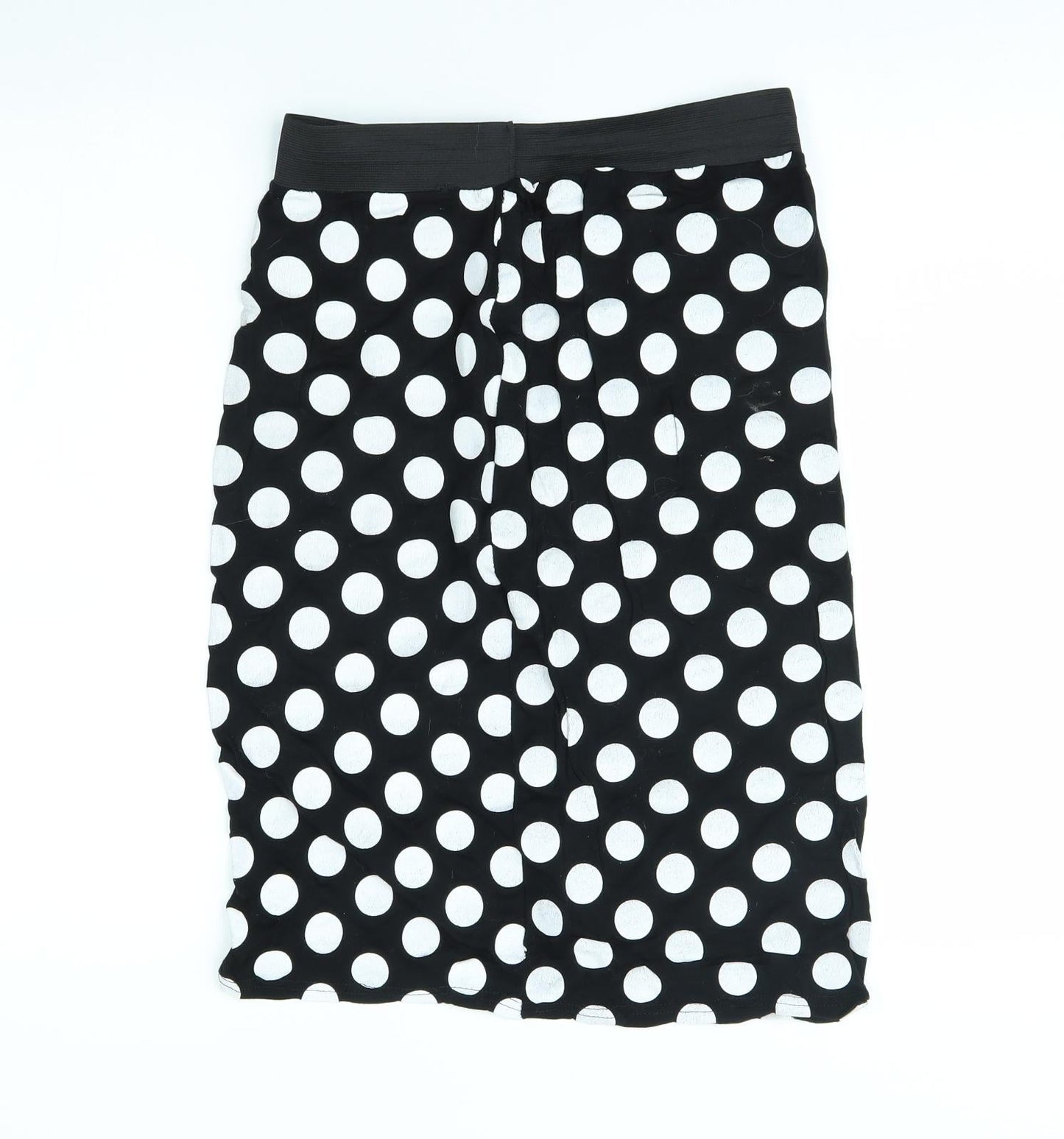 Preworn Womens Black Polka Dot  Straight & Pencil Skirt Size XL