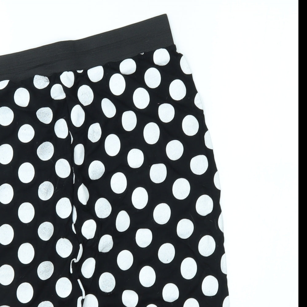 Preworn Womens Black Polka Dot  Straight & Pencil Skirt Size XL