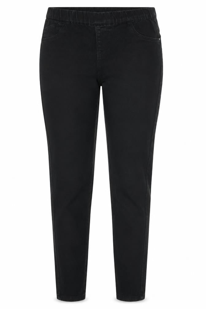 Front view of denim co women’s black jegging jeans, size UK 6, 28-inch leg