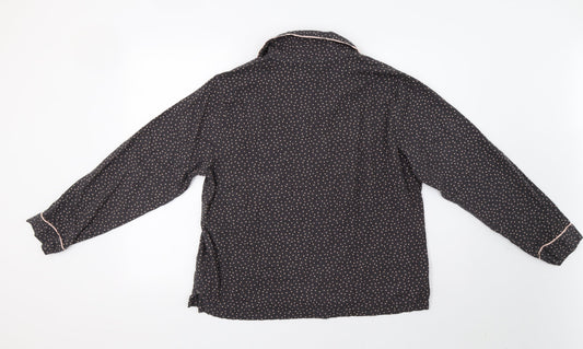 Preworn Womens Brown Polka Dot  Kimono Pyjama Top Size L