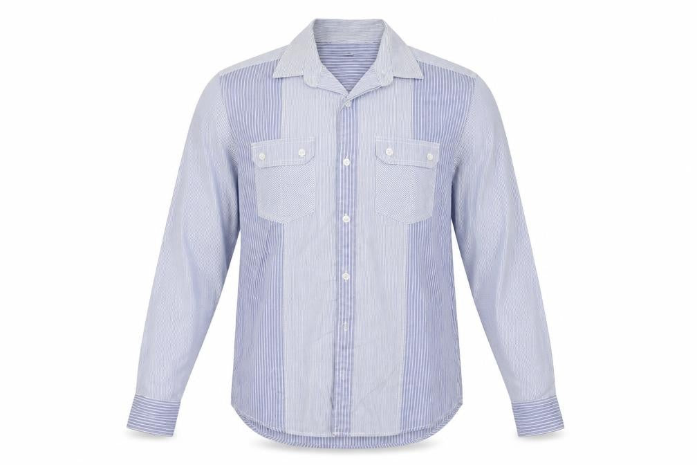 NEXT Mens Blue Striped   Button-Up Size M