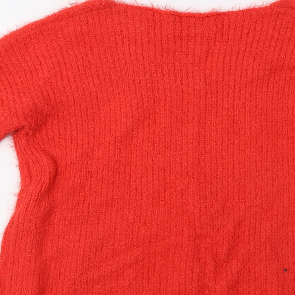 Primark Womens Red   Henley Jumper Size M