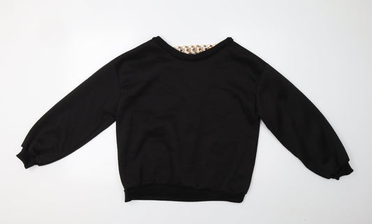 Cherry Koko Womens Black   Henley Sweatshirt Size M  - Golden Chain
