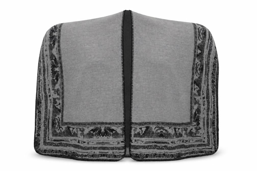 Preworn  Grey Fair Isle   Shawl/Wrap