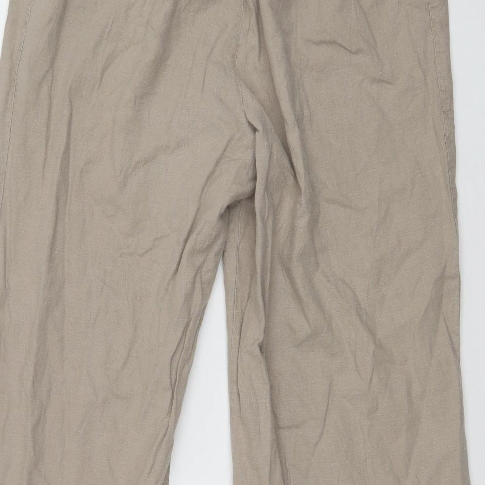 E Womens Beige    Trousers Size 14 L25 in