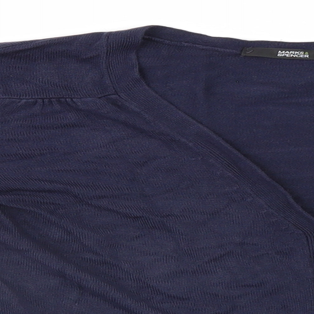 Marks and Spencer Womens Blue   Cardigan Jumper Size 10