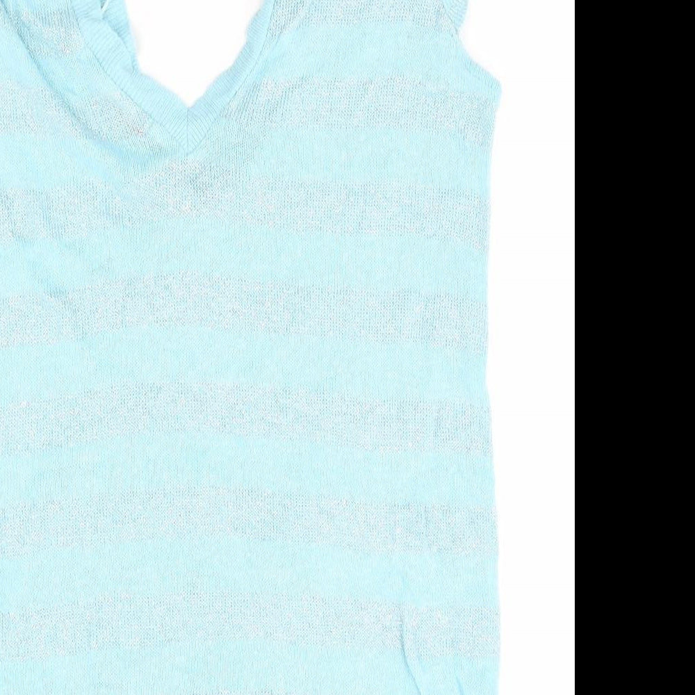 River Island Womens Blue Striped  Pullover Jumper Size 10