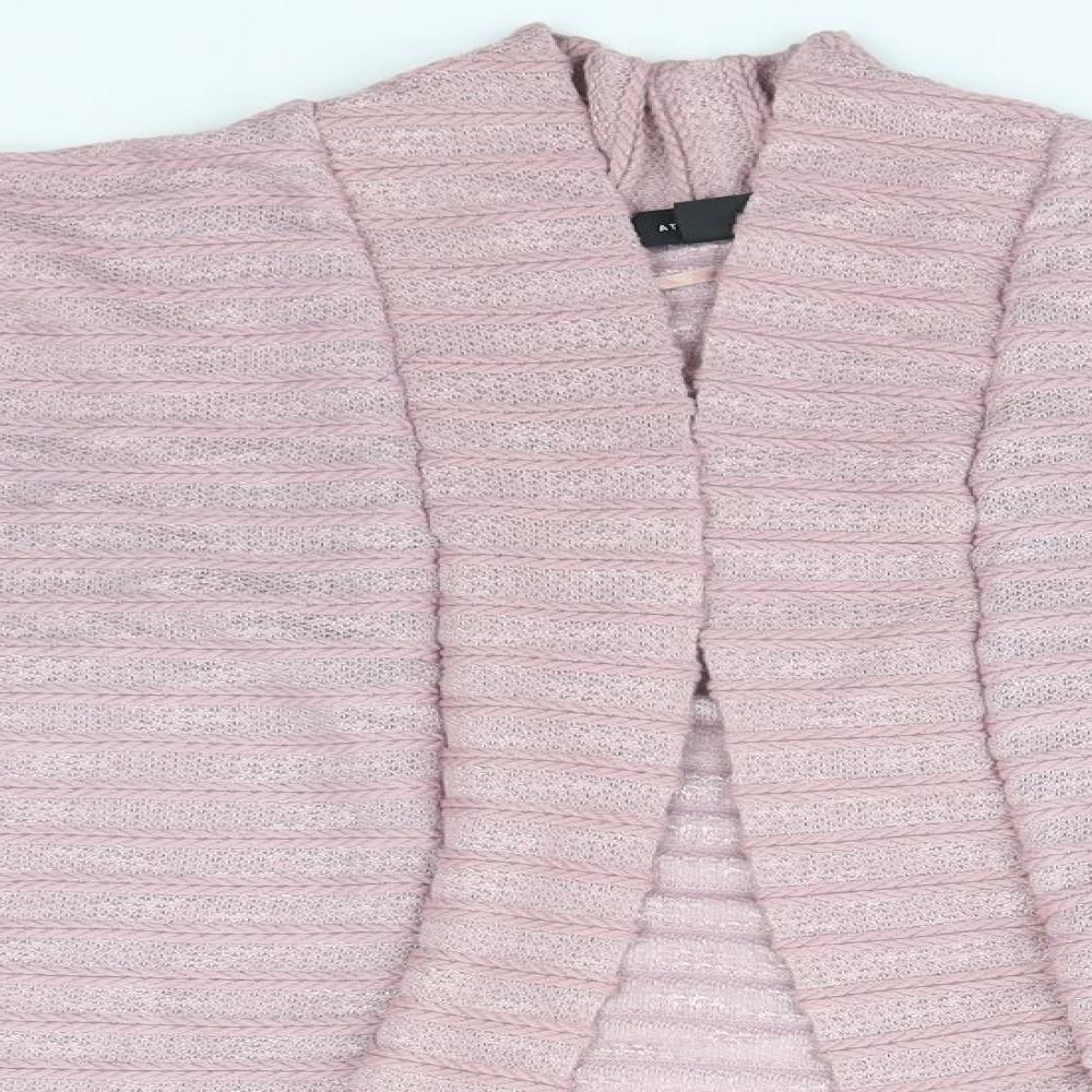 Atmosphere Womens Grey Striped  Cardigan Jumper Size 6