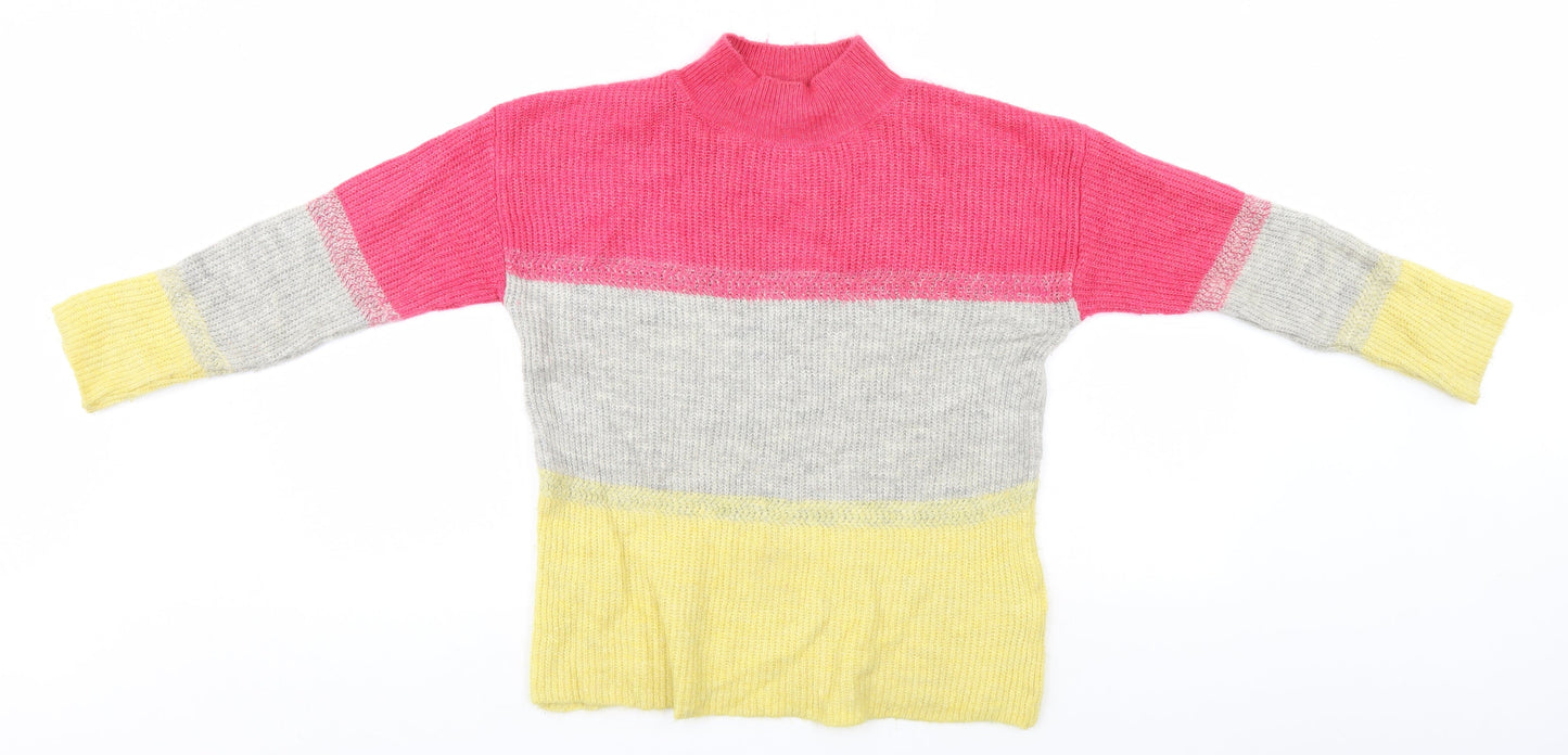 M&Co Womens Multicoloured Striped  Pullover Jumper Size 10