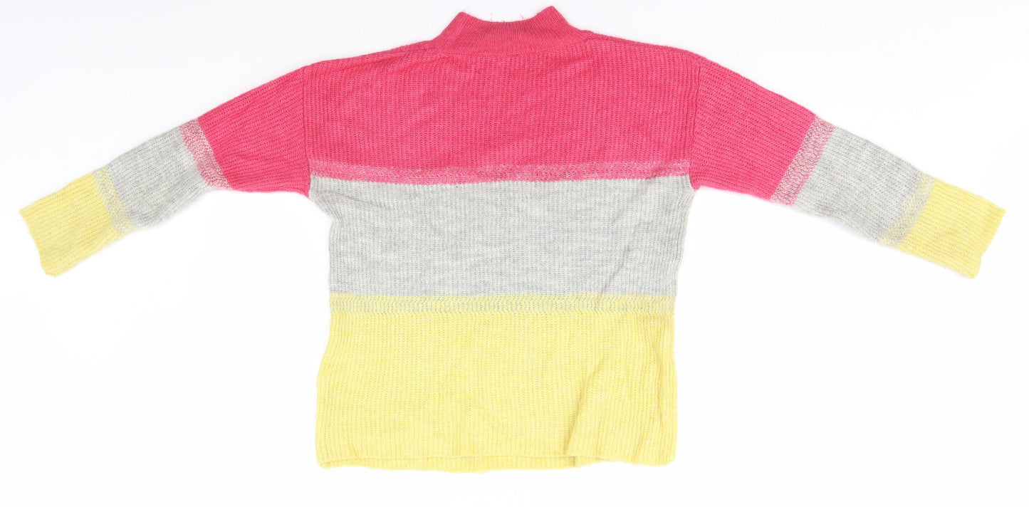 M&Co Womens Multicoloured Striped  Pullover Jumper Size 10