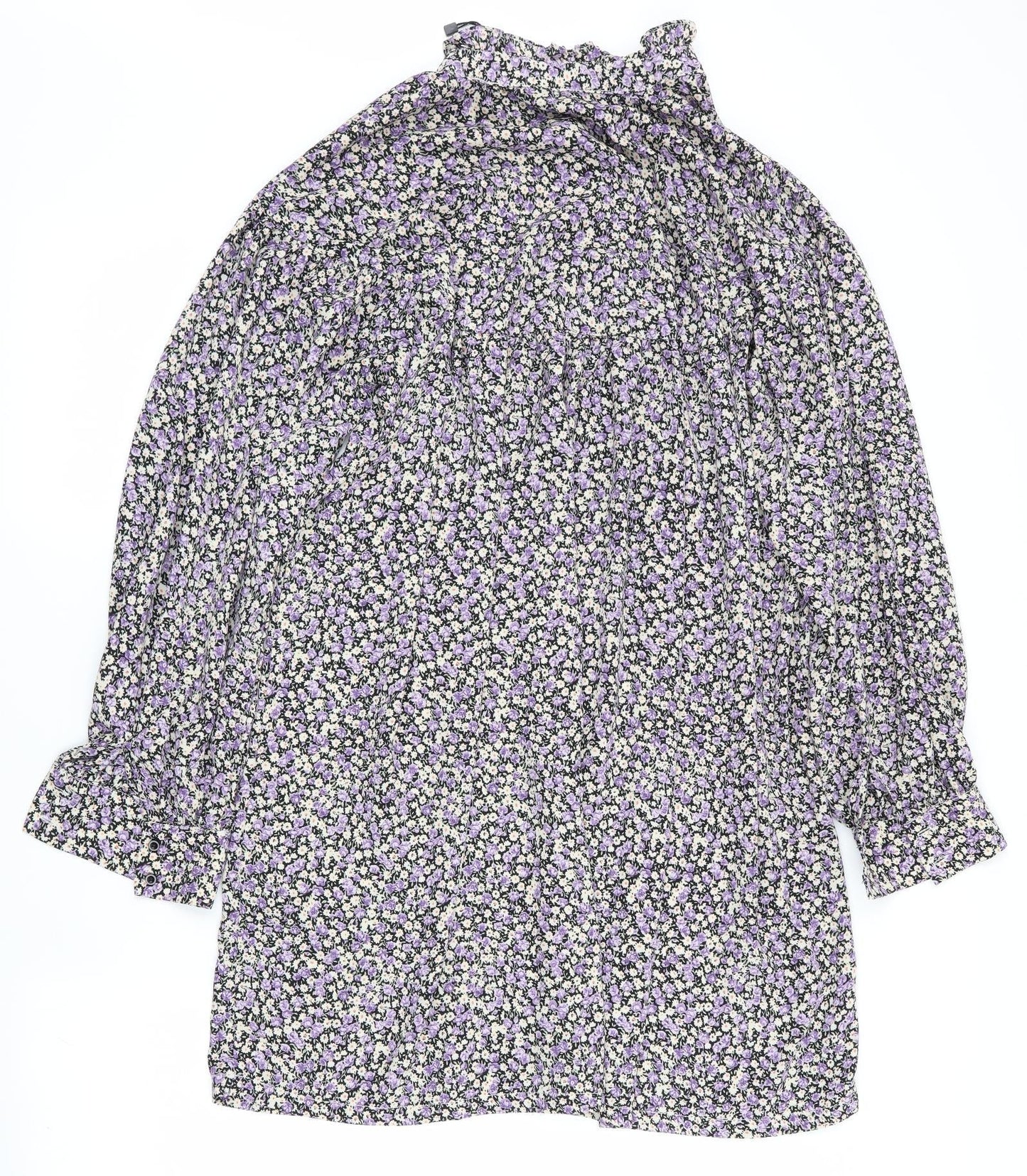 VERO MODA Womens Black Floral  A-Line  Size 12